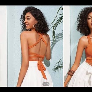 🌺3/$15 SHEIN Tie Back Halter Top